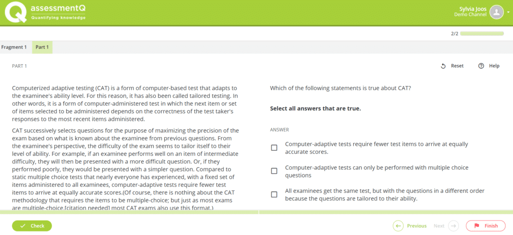 What's new in assessmentQ 2.8?