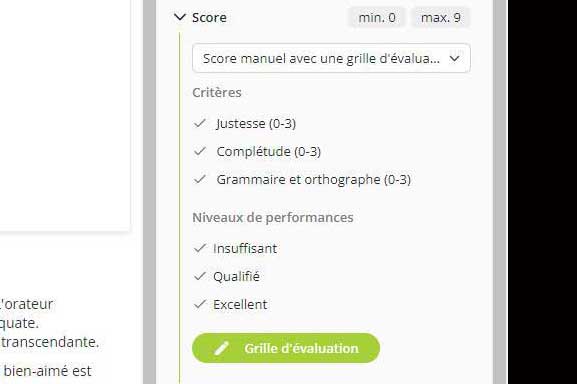 Comment utiliser des rubriques lors de la notation d’un examen numérique ?